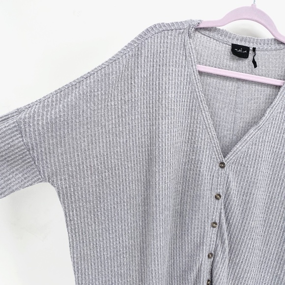 Out From Under Jojo Button Front Thermal Top - Picture 3 of 8